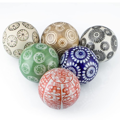 Decorative porcelain balls - balls,, 3"