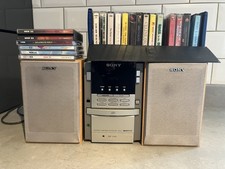 Sony PMC-DR45L Mini Hi-Fi CD Cassette Radio with Remote, With CDs And Cassette’s