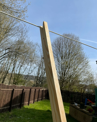 Wooden extendable washing line - wooden,