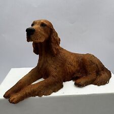 Vintage Castagna Dog c1988 Irish Setter Lying Down Small Damage Resin Figure 