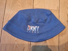 DKNY Jeans Logo Blue Bucket Hat Size Age 3-6 Months NEW