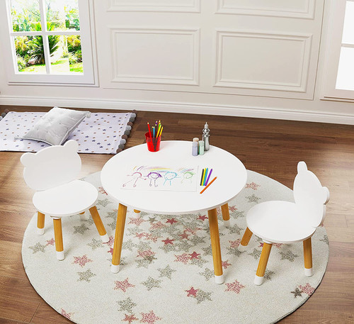Kids wooden table and chair - kids,