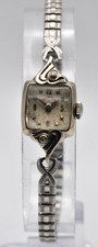 14K white gold LadyHamilton Manual Wind ladies cocktail watch 1950’s