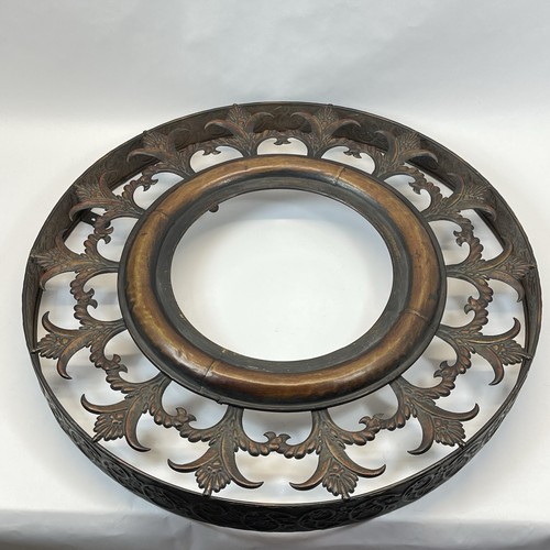 Vintage round metal - round, mirror