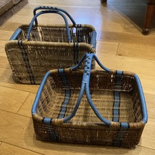 2 Vintage Wicker 1950 Shopping