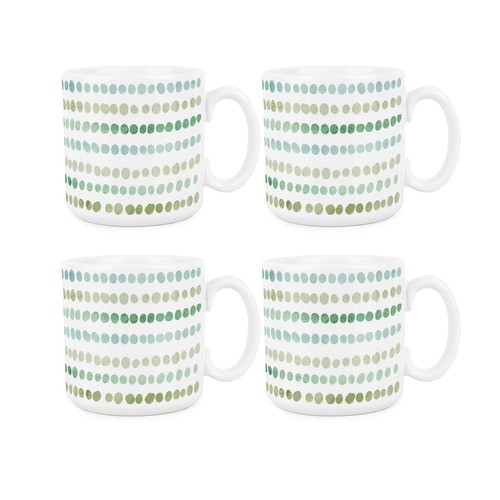 Green polka dot - set, 4