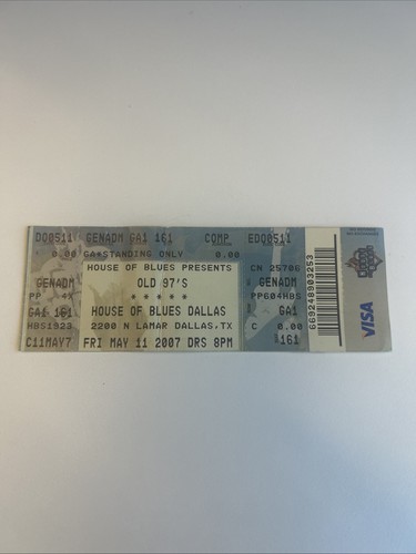 2007 old concert ticket - 2007,