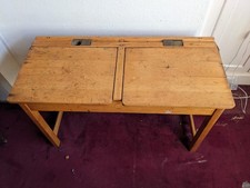 vintage double school desk