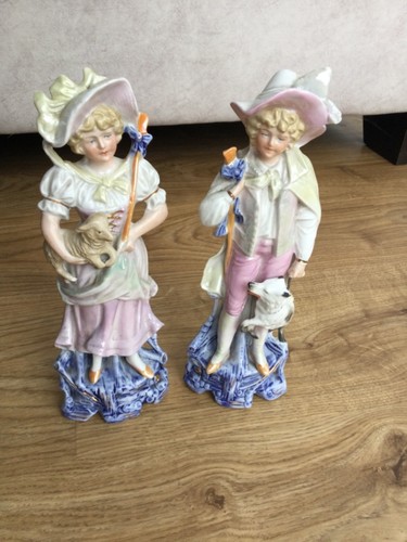 Pair german porcelain - pair,