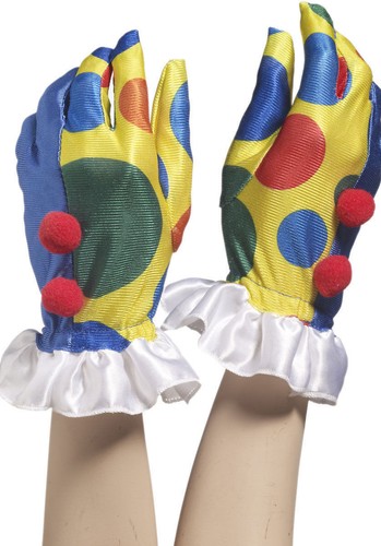 Clown fancy dress gloves - dress,