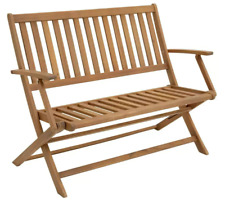 Newbury 2 Seater Folding Wooden Garden Bench | Outdoor Patio Seating Furniture