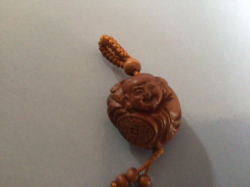Carved wood toggle ojime - toggle/,