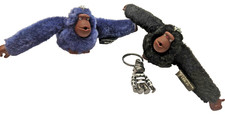 Kipling Monkey Keyring Lot – Lesley Black, Merche Purple & Metal Robot Monkey