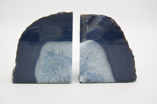 Vintage agate geode bookends - agate,