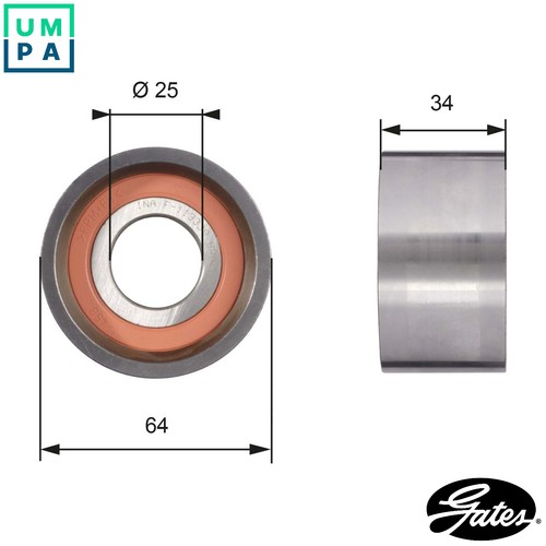 Tensioner pulley timing - pulley, belt