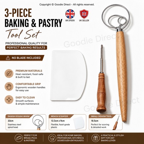 3pcs danish dough whisk - 3pcs,