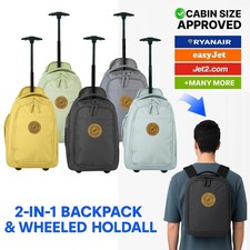 Ryanair Free Underseat Wheeled Bag 40x25x20cm 2in1 Backpack Trolley Holdall
