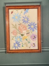 Framed Embroidery Flowers