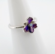 Iris Flower Adjustable Ring
