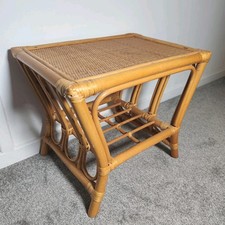 Rattan side table cane - table, top