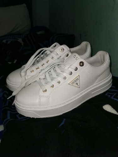 Guess white trainers size - white,