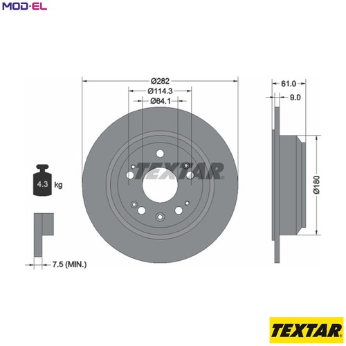 Brake disc 92165803 - disc, for