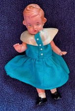 VINTAGE SMALL HARD PLASTIC DOLL FROM THE 1950'S PLASTICBABY