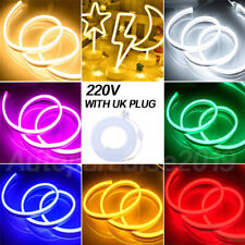 220V LED Strip Neon Flex Rope Light Waterproof Flexible Indoor Outdoor Lighting