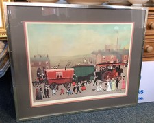 Showman’s Wagon and Traction Engine print Framed Signed by Helen Bradley