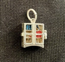 VINTAGE VERY SCARCE NUVO BOOKCASE SILVER CHARM 3.5g