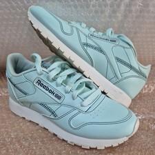 Girls Ladies Reebok Classic Vegan Trainers MINT GREEN Size 4 Lace Up Gym Retro