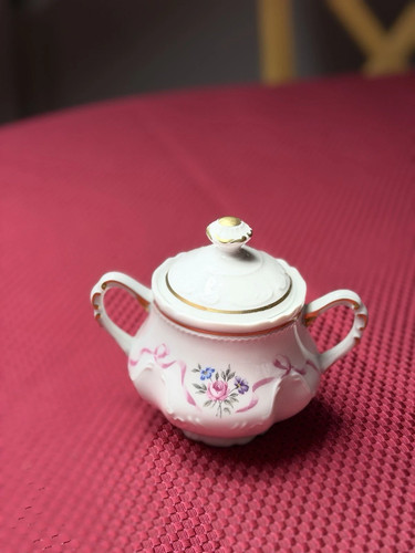 Sugar bowl with lid royal - with,
