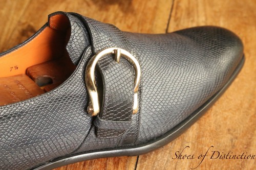 Santoni monk silver buckle - monk,