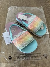Next Girls Glittery Sliders, UK child’s Size 8, BNWT.