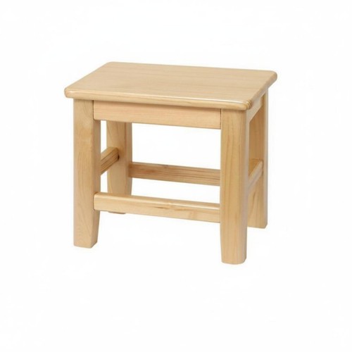 Four legged wooden stool - wooden,