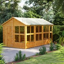 Potting Shed | Power Apex Potting Sheds | Wooden Greenhouse | Sizes 10x4 to 14x8