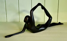 Vintage Black  Art Deco Gymnastics Yoga Figurine Sculpture #4 - 34cm (l)