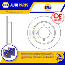 2x Brake Discs Pair Solid fits