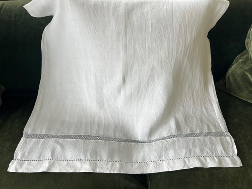 Antique french white linen - french,