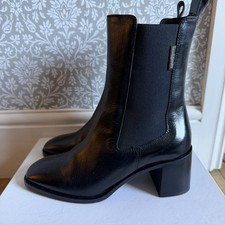 Russell And Bromley Black Leather Bloomsbury Boot Size 4