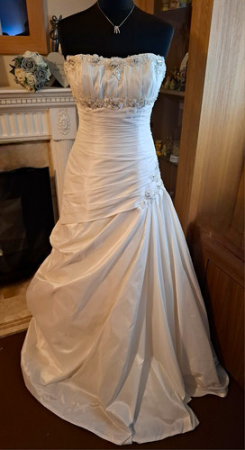 New ivory taffeta wedding - new,