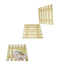 2x Wooden Pot Mat Placemat 19