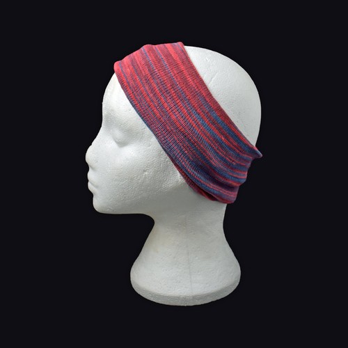 Striped cotton hair band - cotton, fair