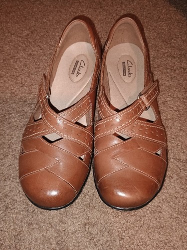 Clarks brown leather mary - clarks,