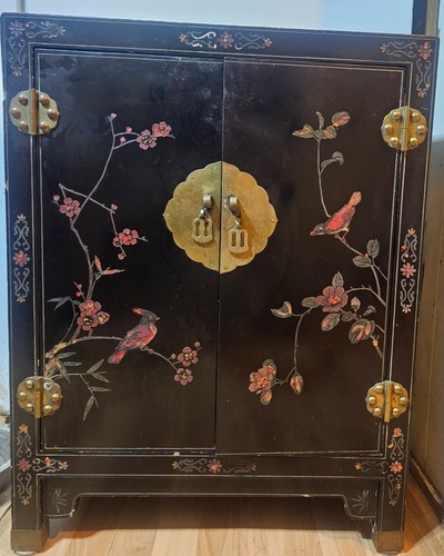 Chinese black lacquer wood - lacquer,