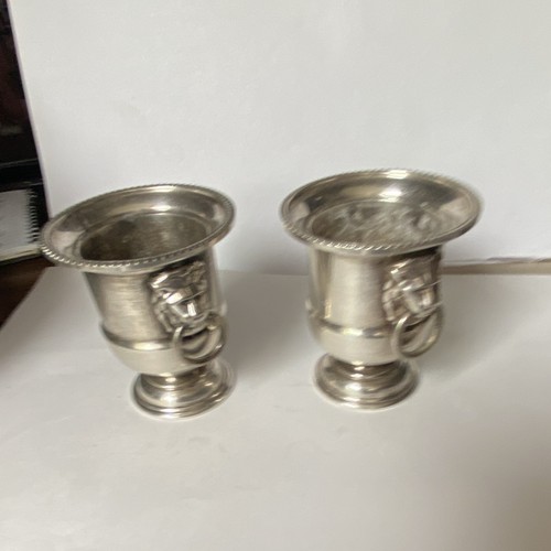 Pair silver plate - silver, urn/vase