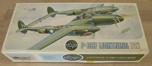 Airfix vintage lockheed 38f - airfix, p-38f