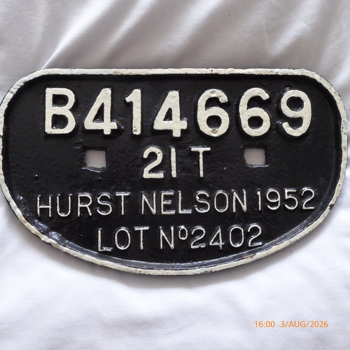 Railway wagon cast iron plate - iron,