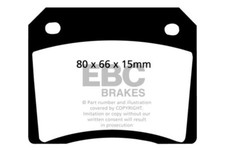 EBC Redstuff Rear Brake Pads for Ferrari 330 GTS 4.0 (66 > 68)