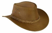 Australian Leather Cowboy Hat Camel Western Tan Brown Bush Hat Oily American